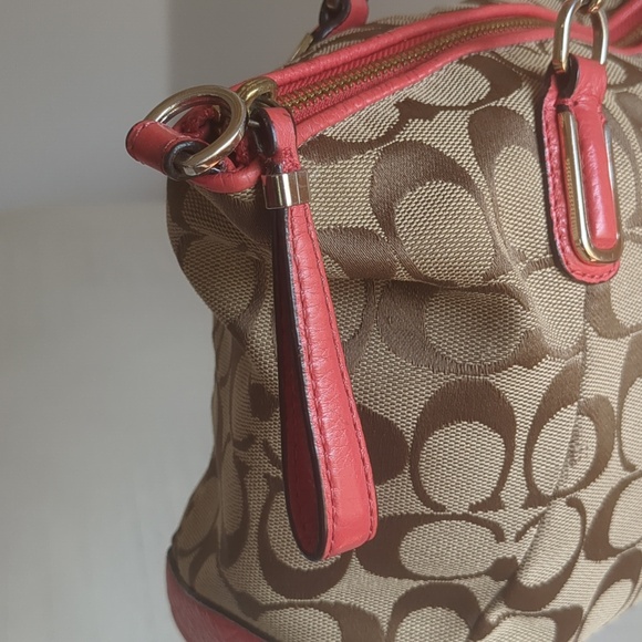 Coach signature brown/red bag - Picture 5 of 10